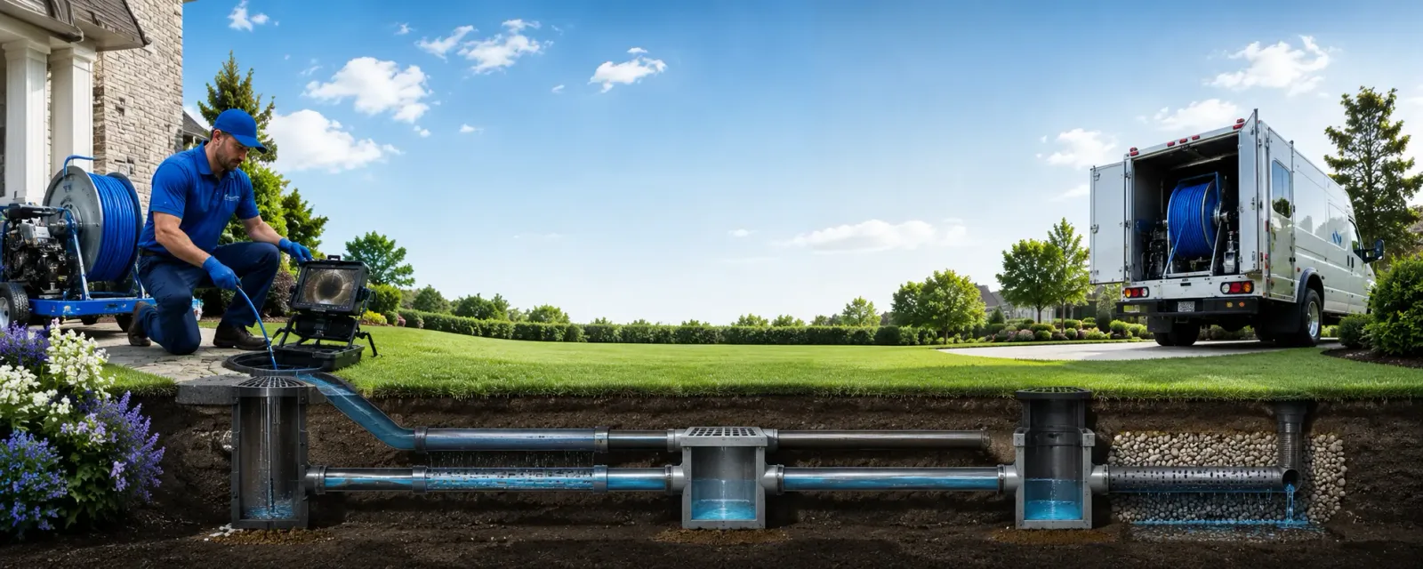 Outdoor drain cleaning information for Veedersburg, IN